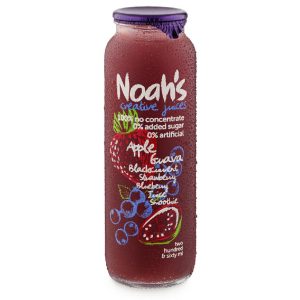 NOAH'S - JUICE SMOOTHIE - RED - APPLE GUAVA BLACKCURRENT - 260MLS - 12PK