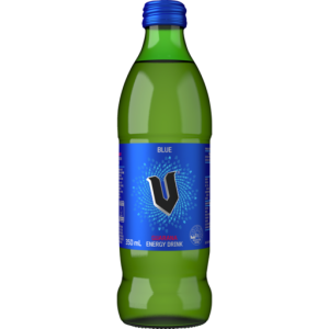 V ENERGY - BLUE - GLASS 350MLS - 24PK