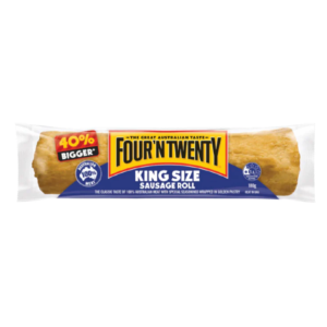 FOUR N TWENTY - SAUSAGE ROLL KING SIZE - PLAIN - 180GMS - 24PK