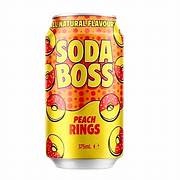 SODA BOSS - PEACH RINGS - 375MLS - 12PK