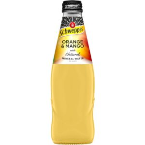 SCHWEPPES - MINERAL WATER - ORANGE MANGO - GLASS 300MLS - 24PK