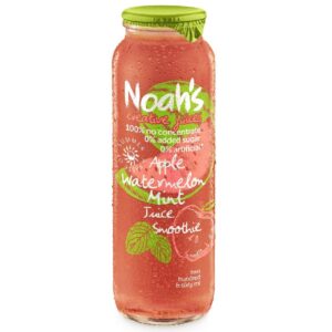 NOAH'S - JUICE SMOOTHIE - PINK - WATERMELON APPLE MINT - 260MLS -12PK