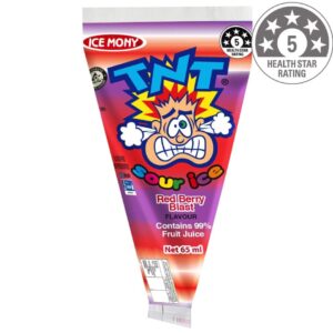 ICE MONY - TNT SOUR ICE - 99% JUICE - RED BERRY BLAST - 65MLS - 72PK