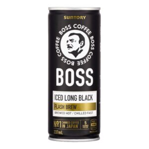 BOSS COFFEE - ICED - LONG BLACK - CANS 237MLS - 12PK