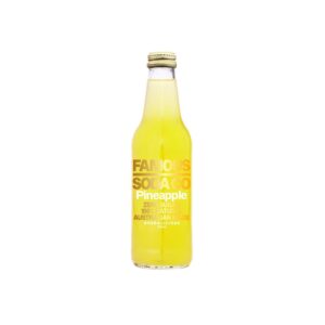 FAMOUS SODA CO - PINEAPPLE - GLASS 330MLS - 12PK