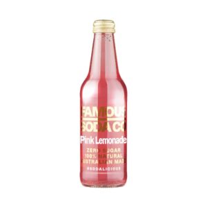 FAMOUS SODA CO - PINK LEMONADE - GLASS 330MLS 12PK