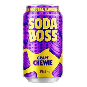 SODA BOSS - GRAPE CHEWIE - 375MLS - 12PK