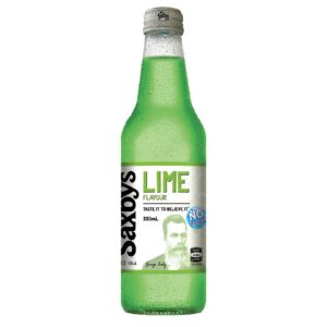 SAXBY'S - NO ADDED SUGAR - LIME - 330MLS - 15PK