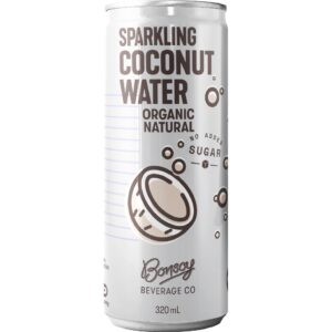 BONSOY - SPARKLING COCONUT WATER- ORGANIC NATURAL - CANS 320MLS - 12PK