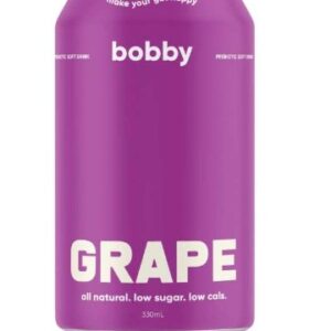 BOBBY - GRAPE - PREBIOTIC - CANS 330MLS - 12PK