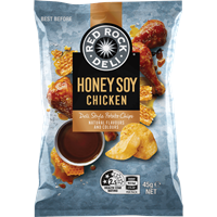 RED ROCK DELI - CHIPS - HONEY SOY CHICKEN - 45GMS - 18PK