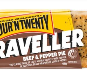 FOUR N TWENTY - PIE TRAVELLER - BEEF & PEPPER - 160GMS - 24PK