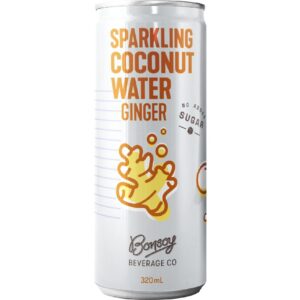 BONSOY - SPARKLING COCONUT WATER- GINGER - CANS 320MLS - 12PK