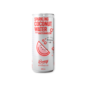 BONSOY - SPARKLING COCONUT WATER- WATERMELON - CANS 320MLS - 12PK