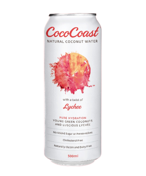 COCO COAST – AMBIENT – LYCHEE – 500ML – 12 PK