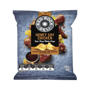 RED ROCK DELI - CHIPS - HONEY SOY - 28GMS - 21PK