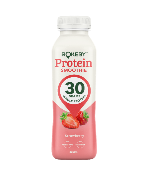 ROKEBY FARM – PROTEIN SMOOTHIE – STRWBERRY – 425MLS – 6PK