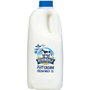DEVONDALE FULL CREAM MILK - 2LTR - 6 PK