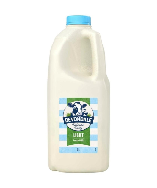 DEVONDALE LIGHT MILK – 2LTR – 6 PK