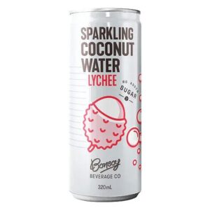 BONSOY - SPARKLING COCONUT WATER- LYCHEE - CANS 320MLS - 12PK
